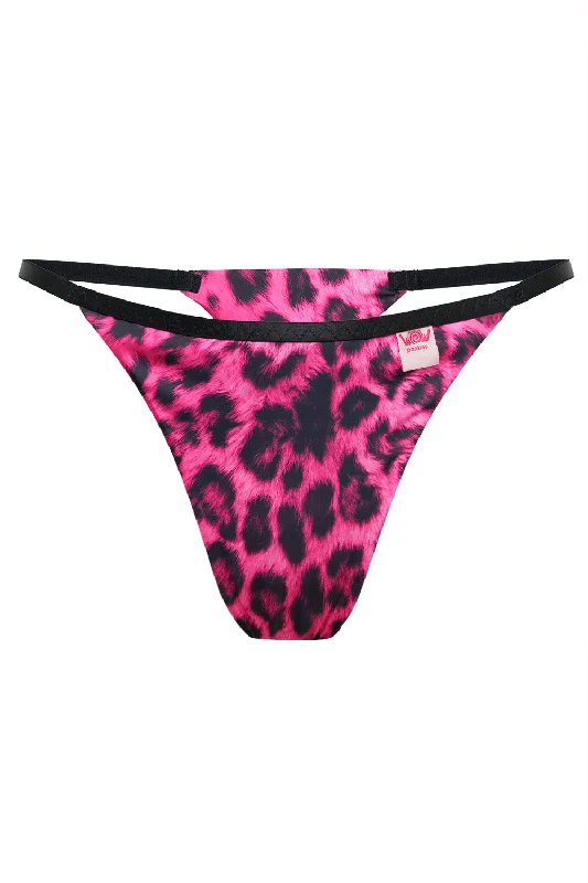 odor - control women thongs for long - lasting freshnessLolita Pink Leo thongs