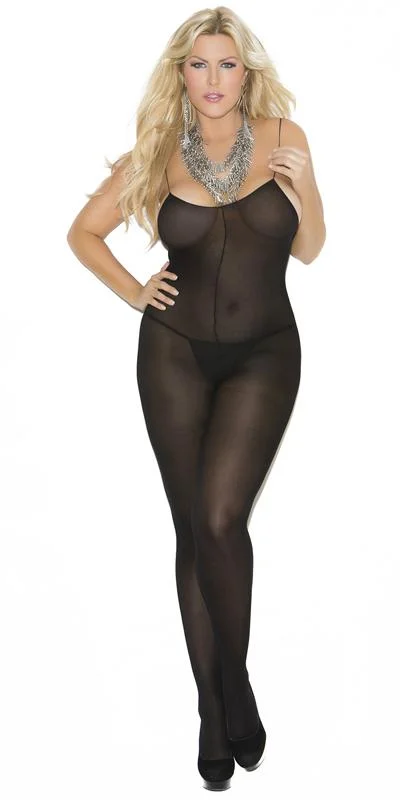 bridal women sexy lingerie for honeymoonSexy Plus Size Hyper Sheer Spaghetti Strap Bodystocking