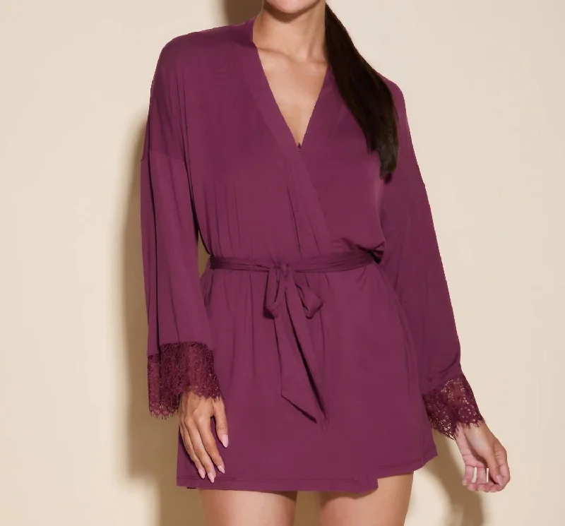 women robes for a spa - like experience at homeSicilia Short Robe In Vino