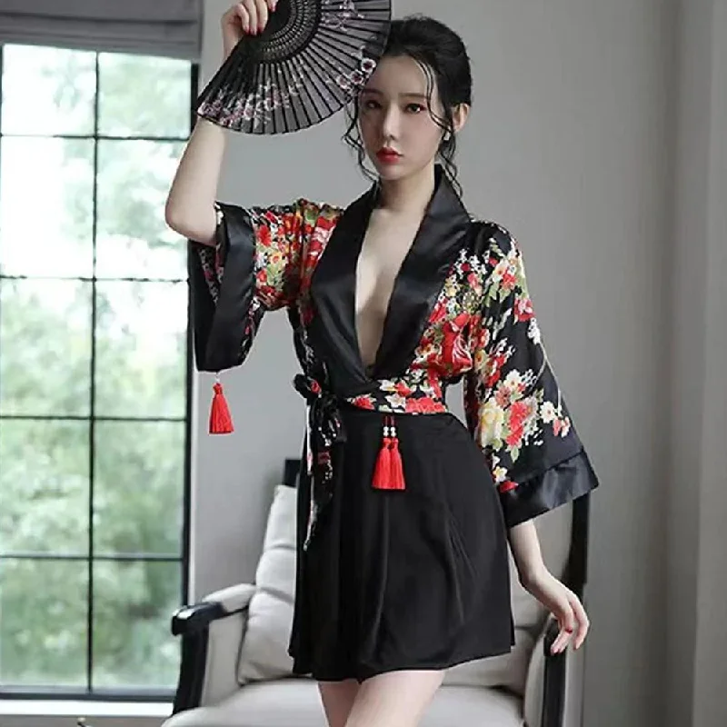 striped women robes in classic patternsSALE Floral Kimono Robe