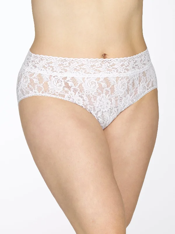 shape - wear women briefs for slimming the mid - sectionPlus Size Signature Lace French Brief White