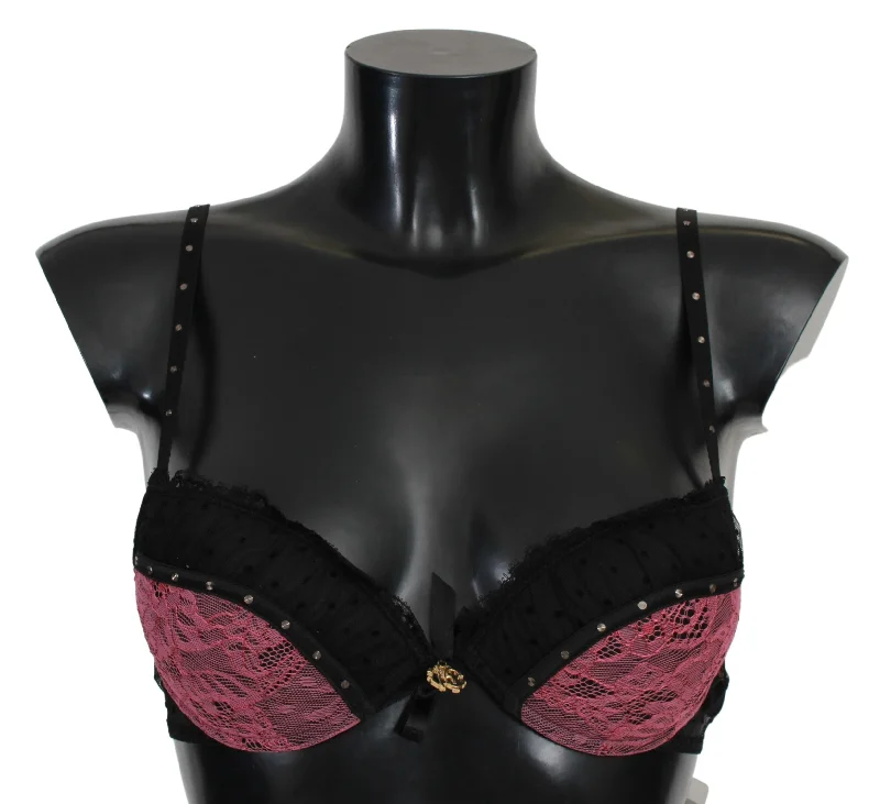 women robes for a romantic evening inRoberto Cavalli pink Lace Push Up Bra Women's Underwear