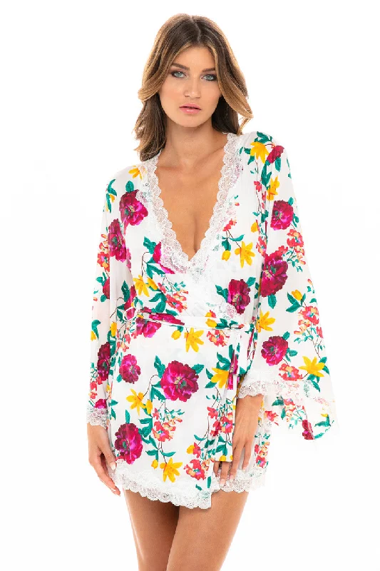 women robes with thermal - regulating propertiesReina Floral Robe