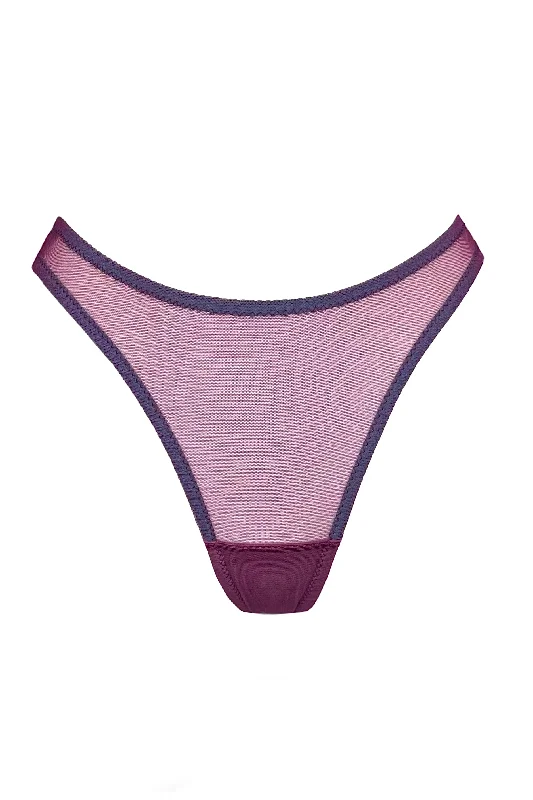 convertible women thongs that can be worn as a g - stringParabola Plum high waisted thongs