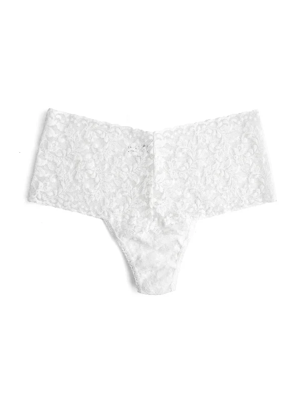 seamless wireless women thongs for a carefree fitRetro Lace Thong White