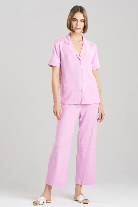 women's pajama sets with a reversible designOasis Short Sleeve Notch PJ