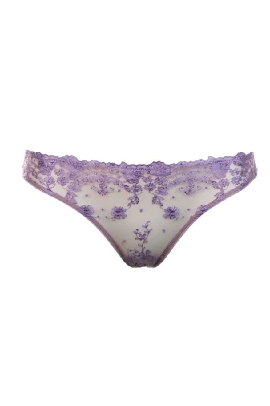 maternity women briefs for pregnant women's comfortColette Embroidered Brazilian Brief - Lilac