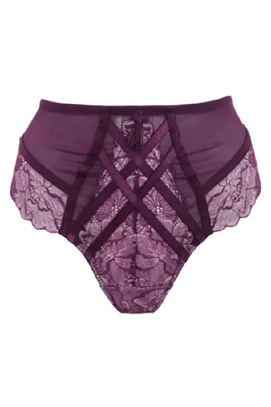 anti - static women briefs for reducing static clingAfter Hours High Waist Brief - Purple