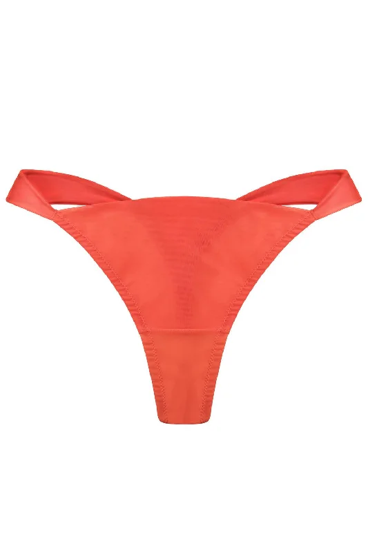 anti - static women thongs for reducing static clingIdeallia Tangerine low-waisted thongs