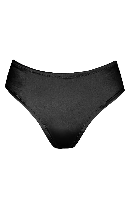 seamless high - cut women thongs for a seamless silhouetteGenevieve Black high-waisted thongs