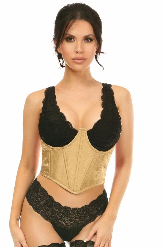 luxury brand women sexy lingerieSexy Gold Brocade Open Cup Waist Cincher