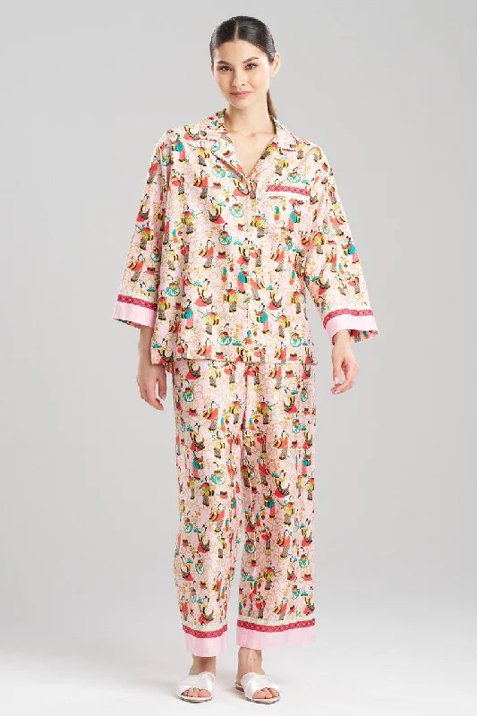 women's maternity pajama sets for expectant momsTea Garden Notch PJ