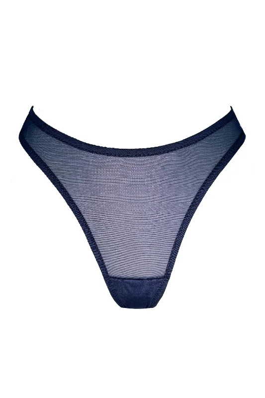 adjustable - strap women thongs for a customizable fitParabola Navy high waisted thongs