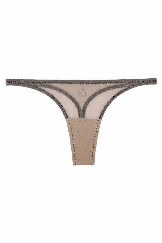 breathable women thongs for women with sensitive skinValessa Nude black thongs