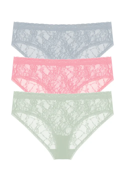 high - waisted women briefs for postpartum supportBliss Allure One-Size Lace Girl Brief 3-Pack