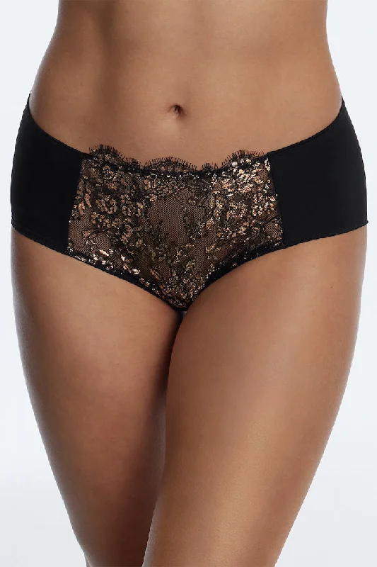 seamless odor - control women briefs for all - day confidenceEntice Brief - Black & Rose Gold