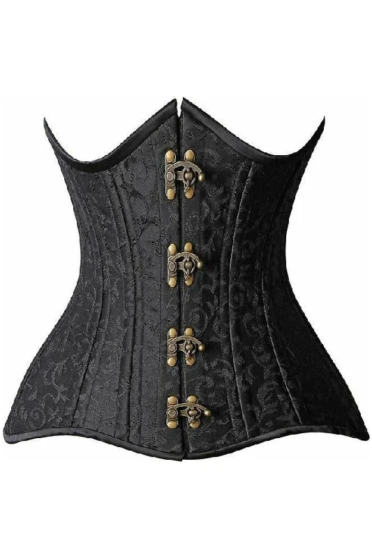 Edwardian inspired women bustiers and corsetsTop Drawer CURVY Brocade Double Steel Boned Under Bust Corset