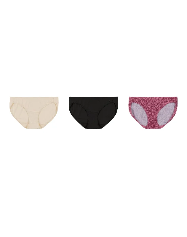 wireless women bikini briefs for a soft feelHanes Womens Recycled Microfiber Bikini 3-Pack