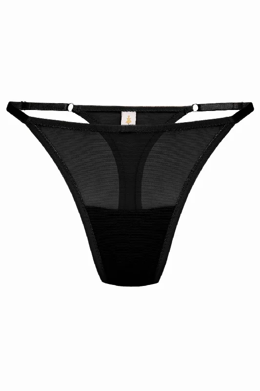 thermal women thongs for cold - weather outdoor activitiesWildly Black ultra thongs