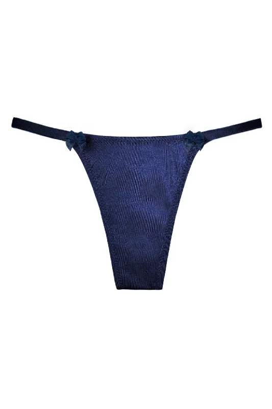 moisture - wicking women thongs for gym workoutsValessa Gloss Navy thongs