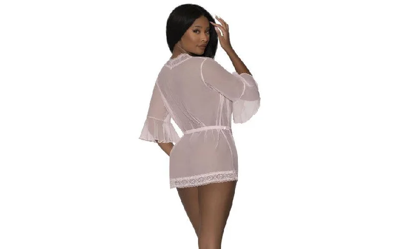 women robes for a stylish hospital stayRobe with Lace Trim Blush