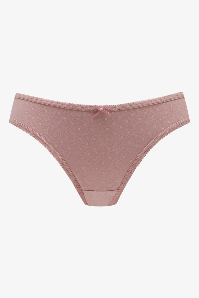 balconette style women bikini briefs for a unique look3 Pack Leaf Bikini Pink