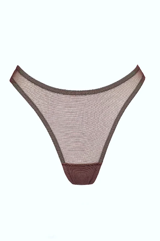 wireless women thongs for a comfortable and wire - free experienceParabola Mocha high waisted thongs