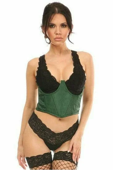 sexy lingerie for women with large bustsSexy Dark Green Brocade Open Cup Waist Cincher