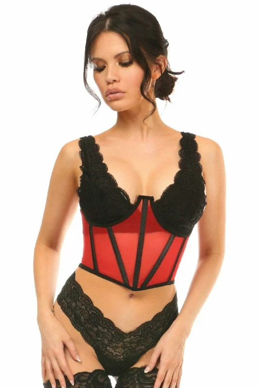 see through women sexy lingerie stylesSexy Red Mesh Open Cup Waist Cincher