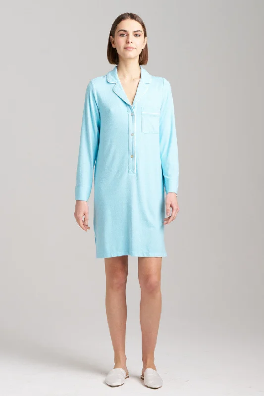 eco - friendly women's sleepshirts for sustainabilityOasis Piped Sleepshirt