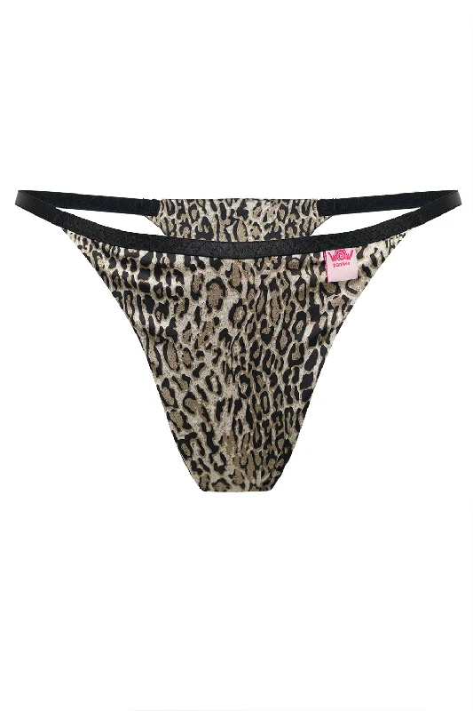 convertible women thongs that can be worn as a g - stringLolita Beige Leo thongs