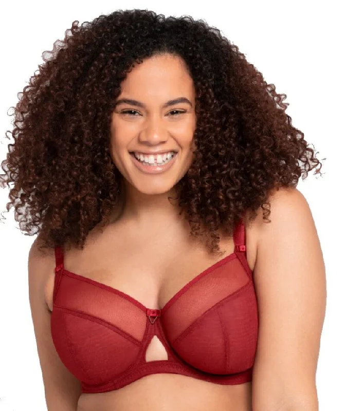 underwire bras with maximum supportCurvy Kate Victory Balcony Bra - Claret