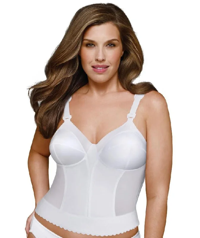 balconette lace bras for a feminine touchExquisite Form Fully Back Close Longline Bra - White