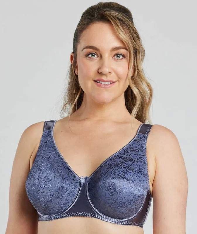 plus size bralette bras for comfortFayreform Carolina Underwire Bra - Blue Granite