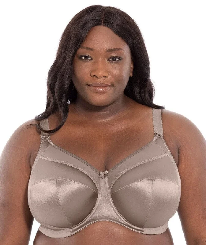 full cup nursing bras for better milk flowGoddess Keira Underwired Banded Bra - Pebble