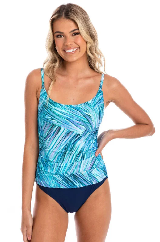 supportive sports bras for runningDelray Tankini Scoop Set (Blue)