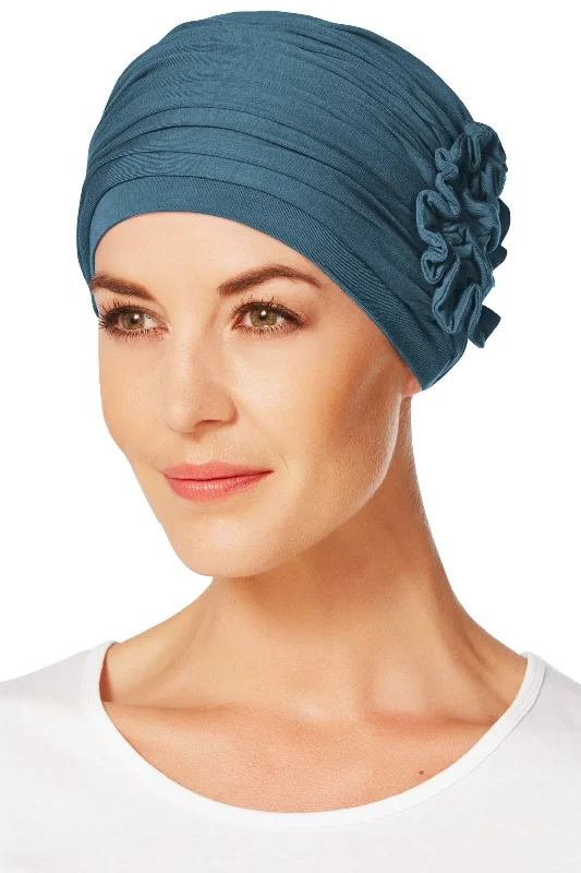 plunge bras for low cut topsChristine Lotus Turban - Ocean Blue