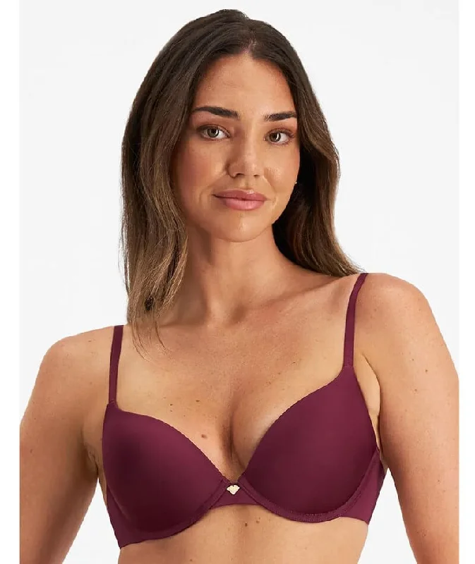 t - shirt bras for a smooth look under clothesTemple Luxe by Berlei Smooth Level 1 Push Up Bra - Rhubarb