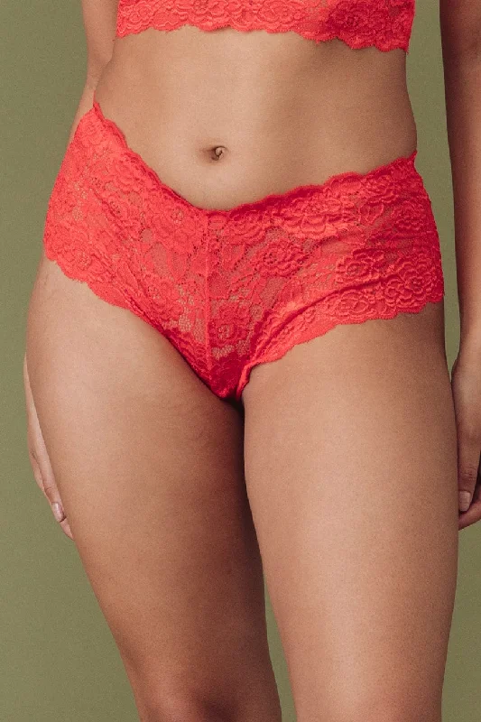 lace balconette bras for a luxurious feelTigerlilly Orange High Waist Thong