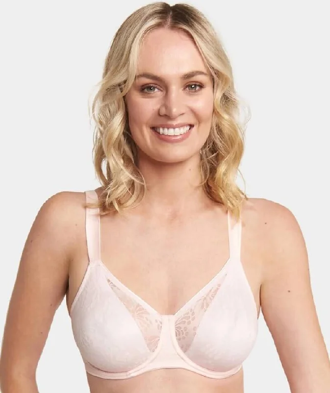 sleep bras with adjustable strapsTriumph Lacy Minimizer Bra - Pearl