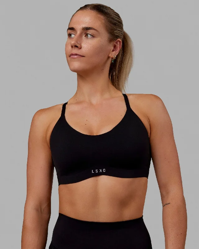 breathable women sport bra for ventilationAdapt Sports Bra - Black