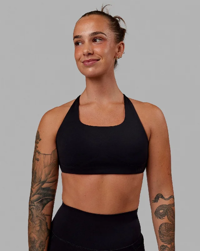 black women sport bra for a classic styleAspire Sports Bra - Black