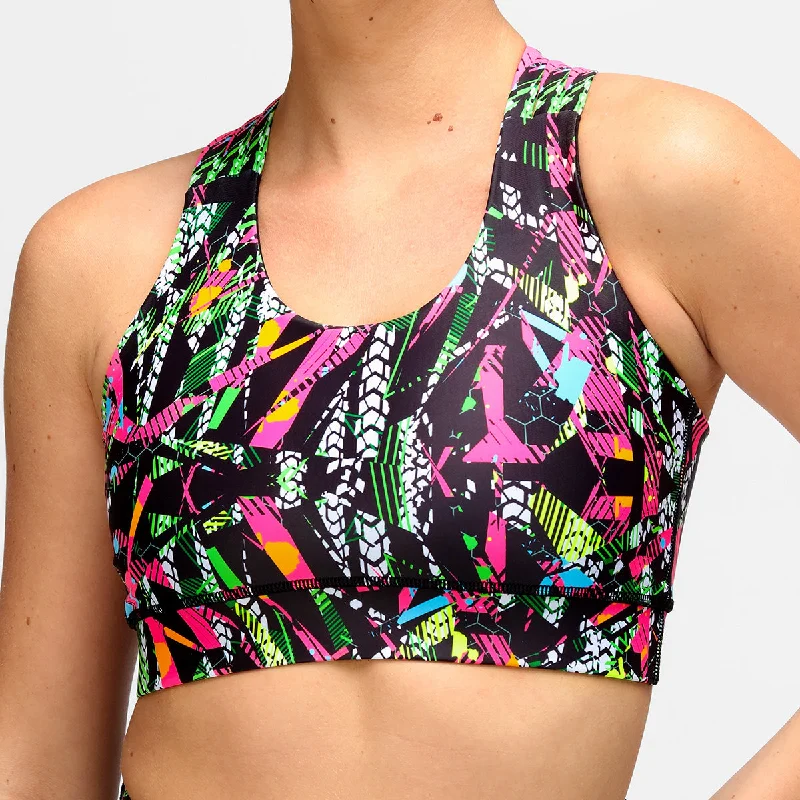 affordable women sport bra for budget - conscious shoppersClubbercise Retro Raver Cross Back Bra