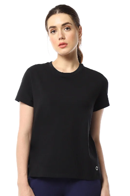 plus size low impact women sport braEssential Basic Cotton Tee - Jet Black