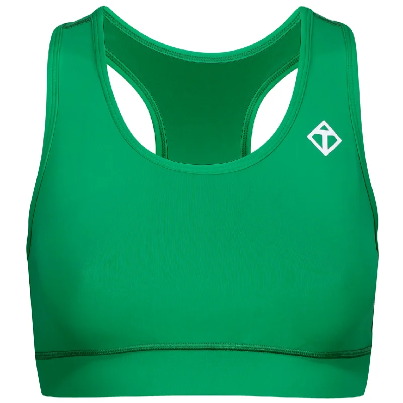 luxury brand women sport bra for high - end qualityGreen Racer Back Bra