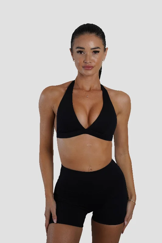 medium impact women sport bra for cyclingKAYLA CROP- BLACK