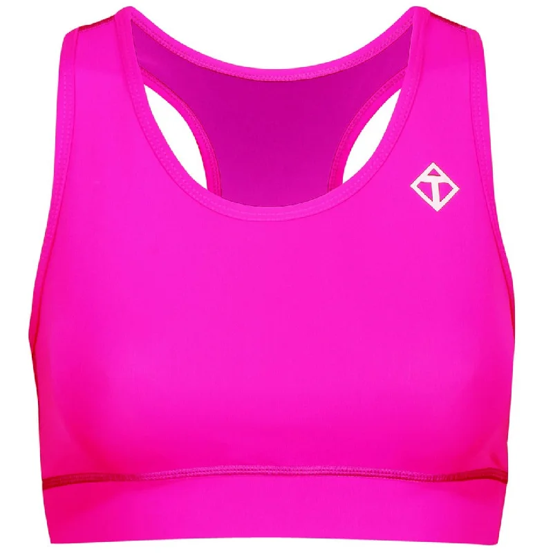 adjustable strap women sport bra for a perfect fitNeon Pink Racer Back Bra