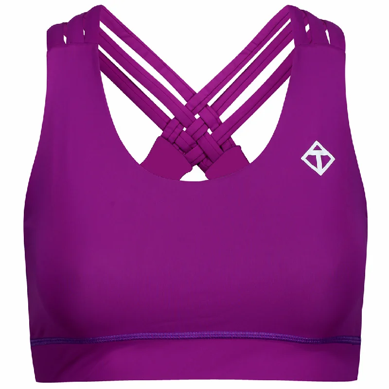 plus size high impact women sport braPurple Cross Back Bra