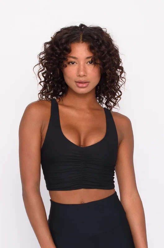 petite adjustable strap women sport braWinnie Sports Bra - Black