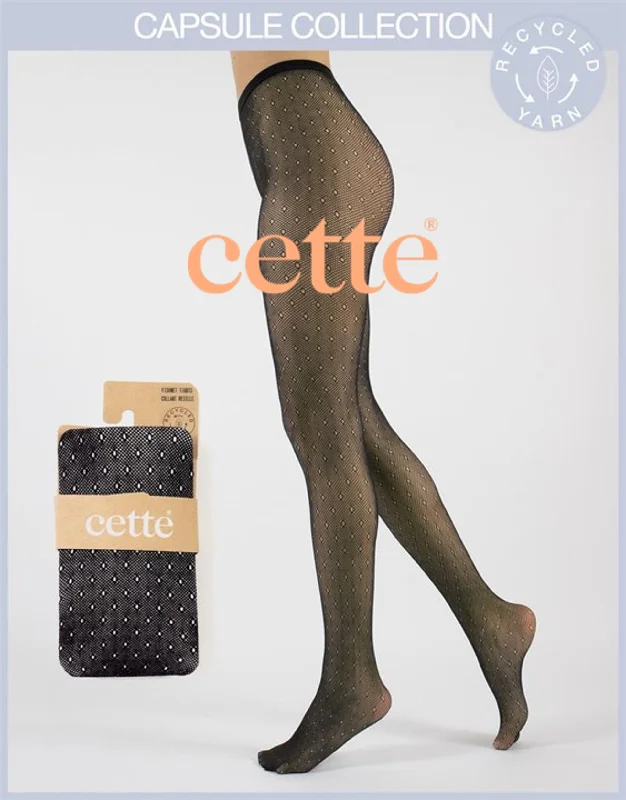 organic cotton women tights for an eco - friendly choiceCette ECO Recyled Yarn Dot Fancy Fishnet Tights 440-12